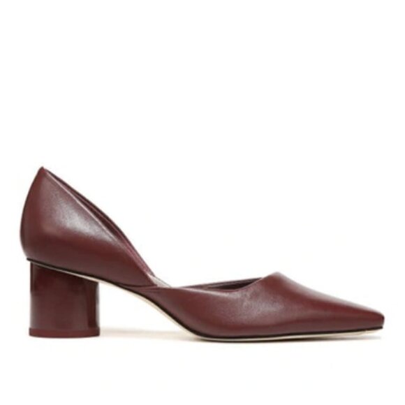 FRANCO SARTO Rita Half D'orsay Pointed Toe Pump In Wine - Picture 10 of 10